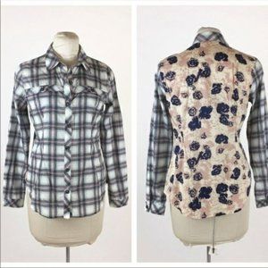 cAbi Festival Plaid Floral Shirt